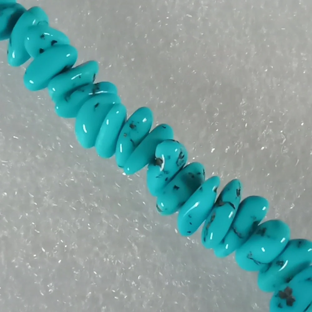 Turquoise Chip Necklace #A364 - Picture 5 of 10